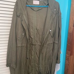 Long Love tree jacket olive green